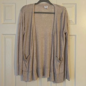 Baby Pink Open Front Cardigan